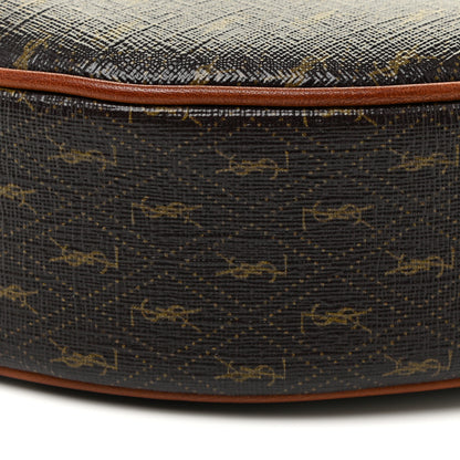 Saint Laurent Canvas Smooth Calfskin Le Monogramme Coeur Crossbody Chestnut 9 of 13
