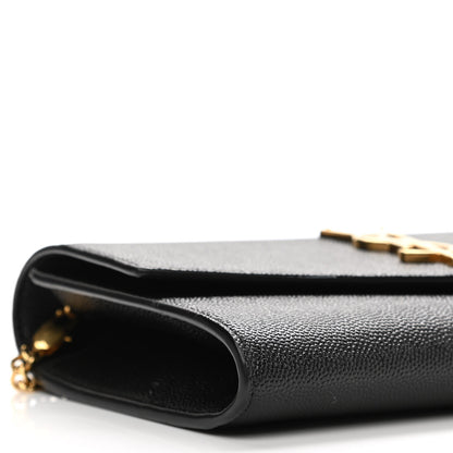 Saint Laurent Grain De Poudre Uptown Chain Wallet Black 9 of 12