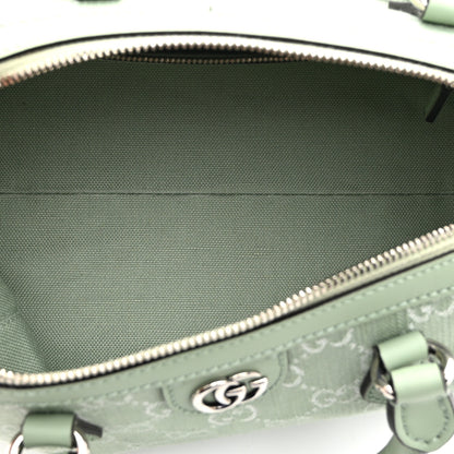 Gucci Summer Denim Calfskin GG Monogram Small Ophidia Top Handle Bag Pale Green 5 of 11