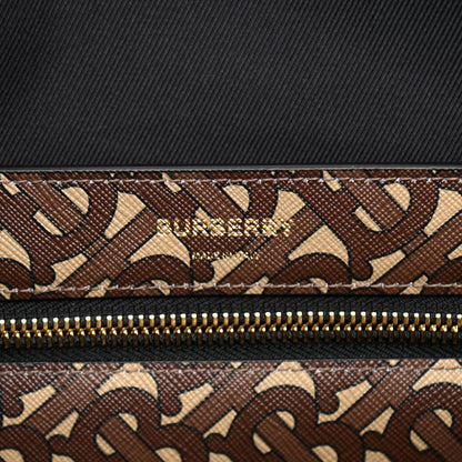 Burberry E-Canvas Monogram Stripe Book Tote Bridle Brown 10 of 13