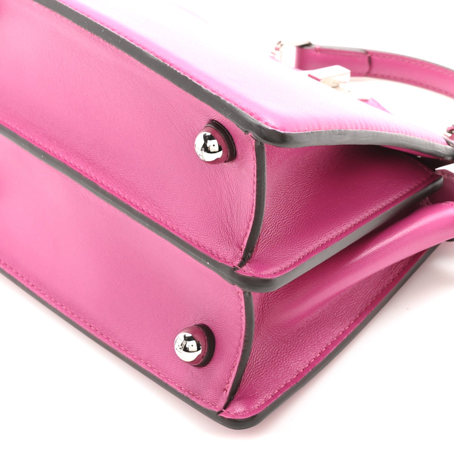 Fendi Shiny Nappa Petite Peekaboo I SEE U Satchel Magenta 10 of 10