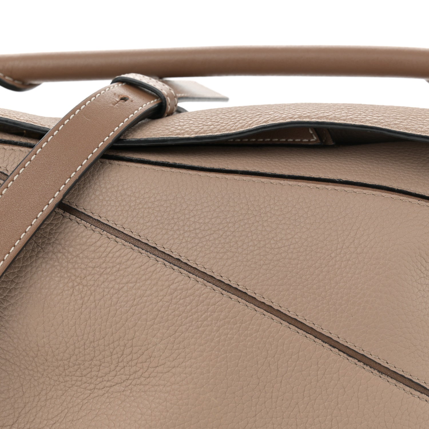 Loewe Grained Calfskin Small Puzzle Bag Sand Mink 8 of 13