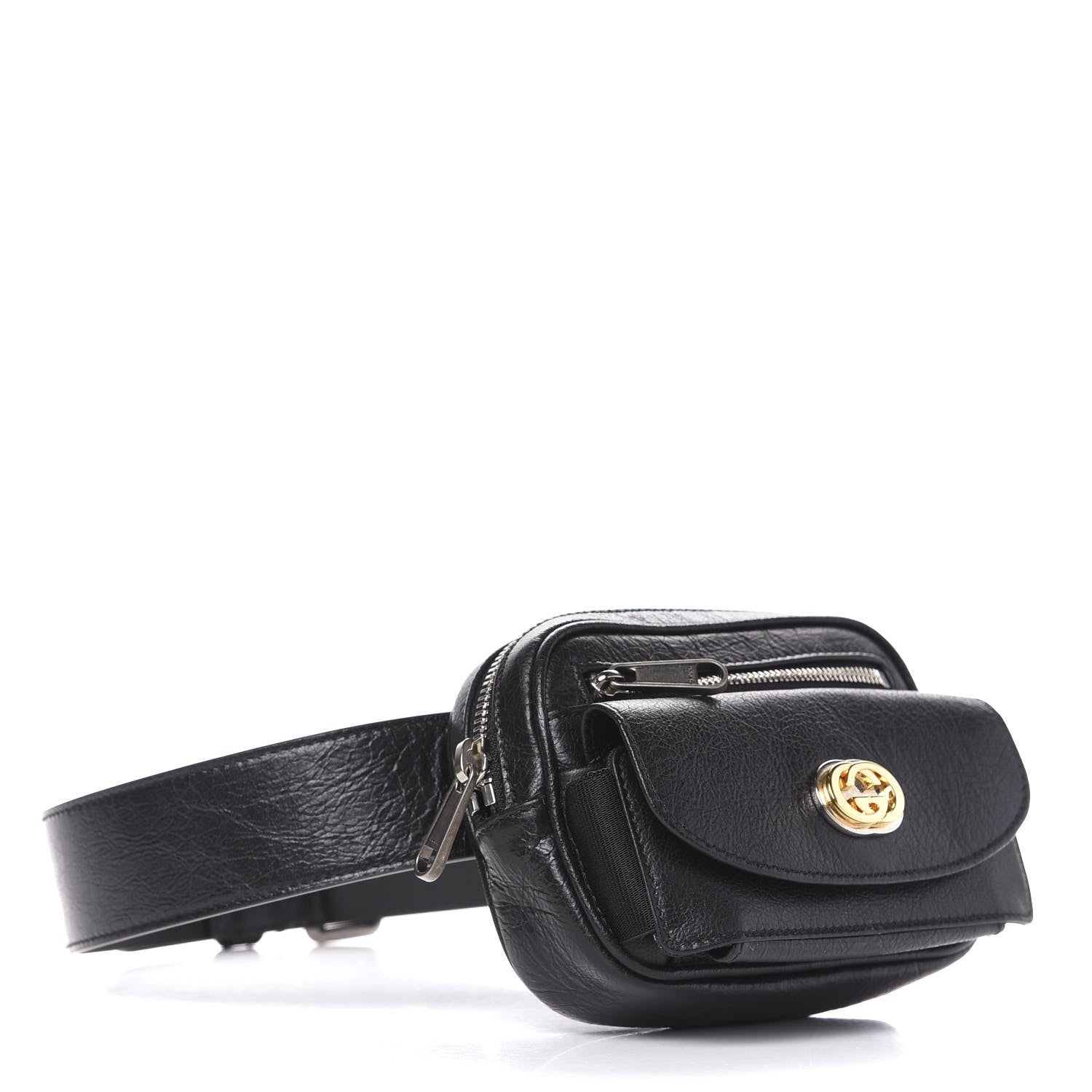 Gucci Fluffy Calfskin Mini Morpheus Belt Bag 70 28 Black 3 of 8