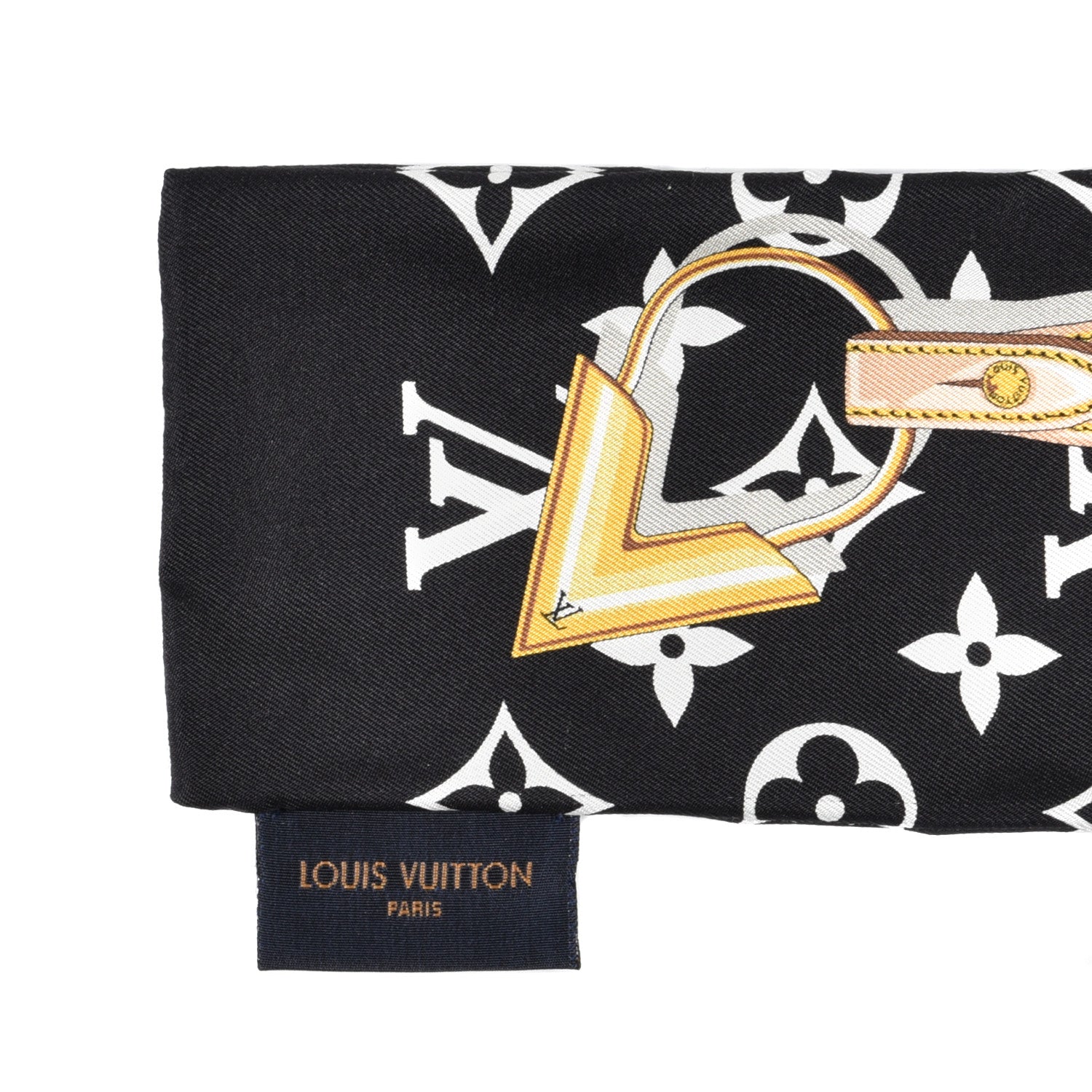 Louis Vuitton Silk Monogram Confidential Bandeau Black 5 of 5
