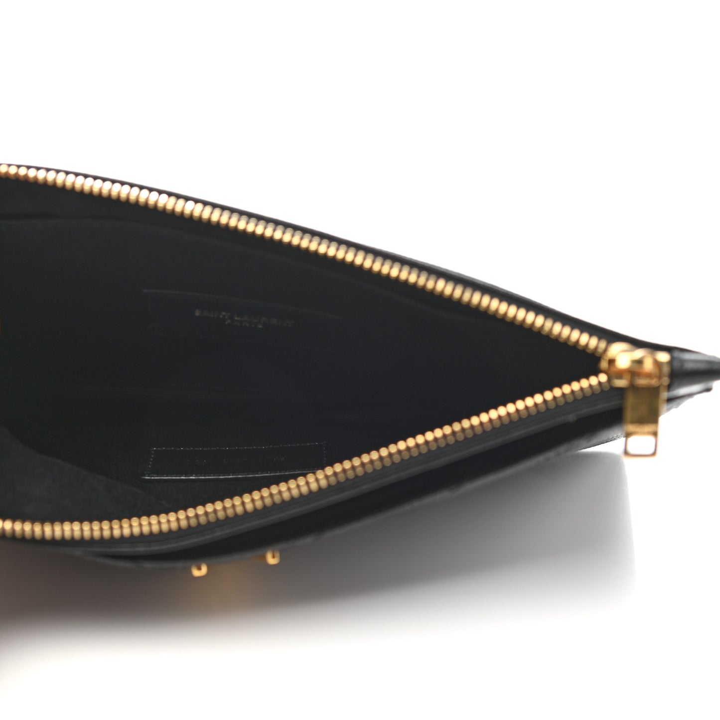 Grain De Poudre Chevron Monogram Large Bill Pouch Black