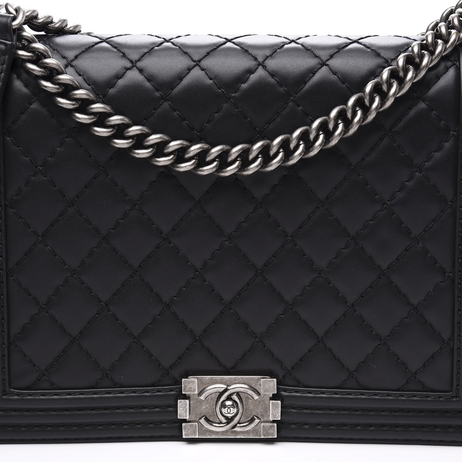 Chanel Calfskin Quilted Large Boy Flap Black 10 of 10