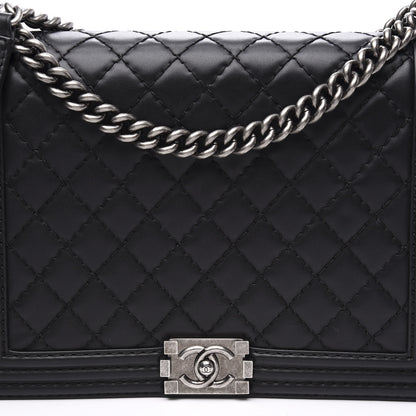 Chanel Calfskin Quilted Large Boy Flap Black 10 of 10