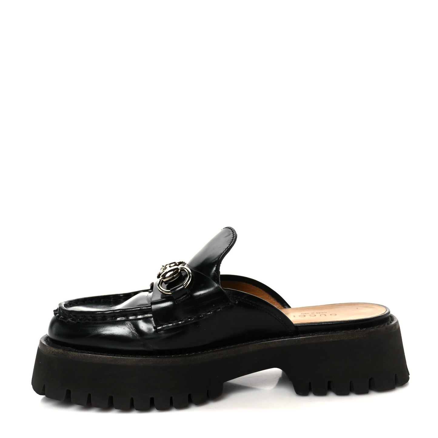 Magnum Calfskin Womens Horsebit Platform Mules 35.5 Black