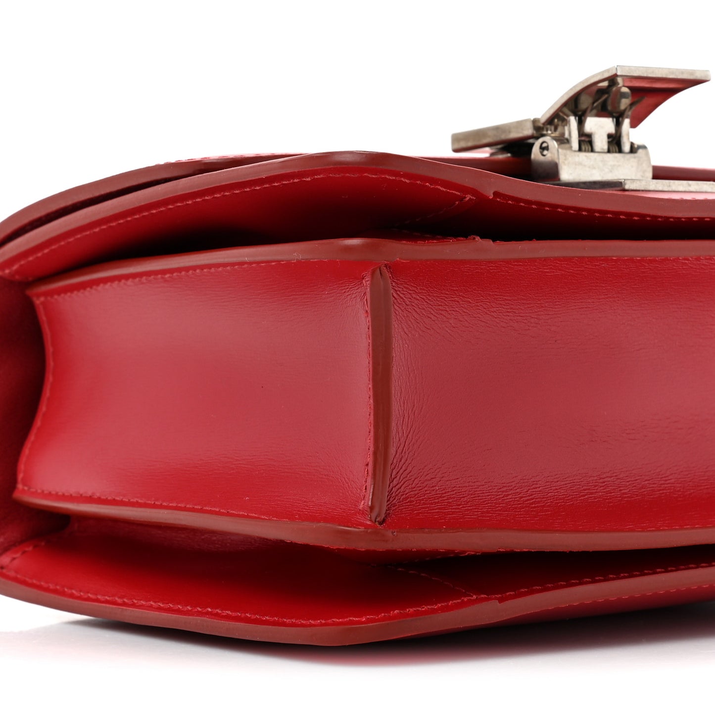 Smooth Calfskin Small Classic Box Flap Bag Red