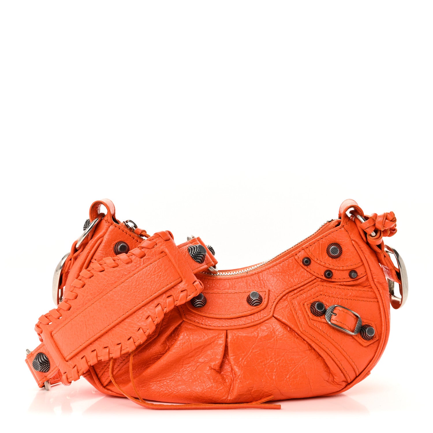Balenciaga Agneau Arena Le Cagole Shoulder Bag XS Orange 1756112
