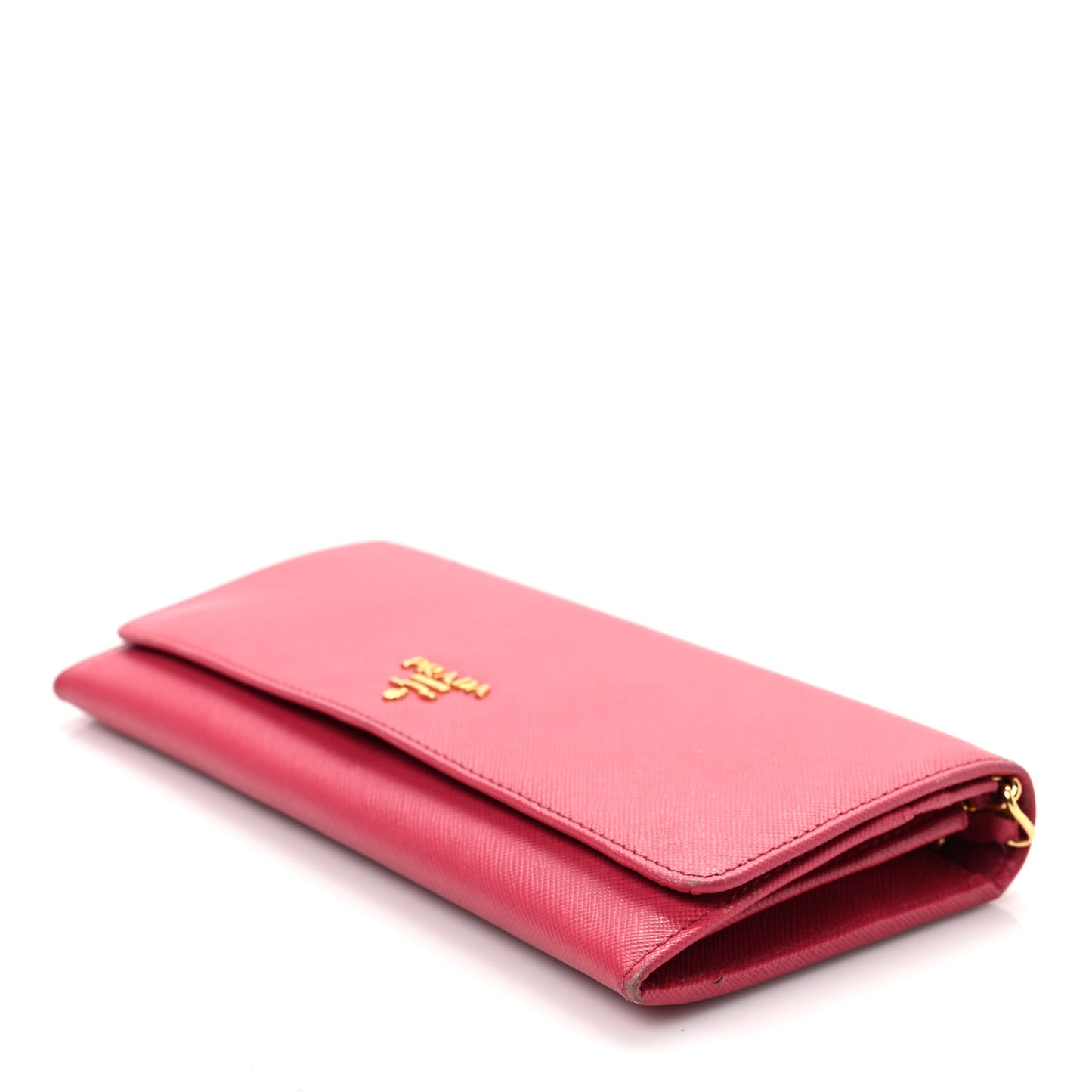 Saffiano Metal Oro Chain Wallet Peonia