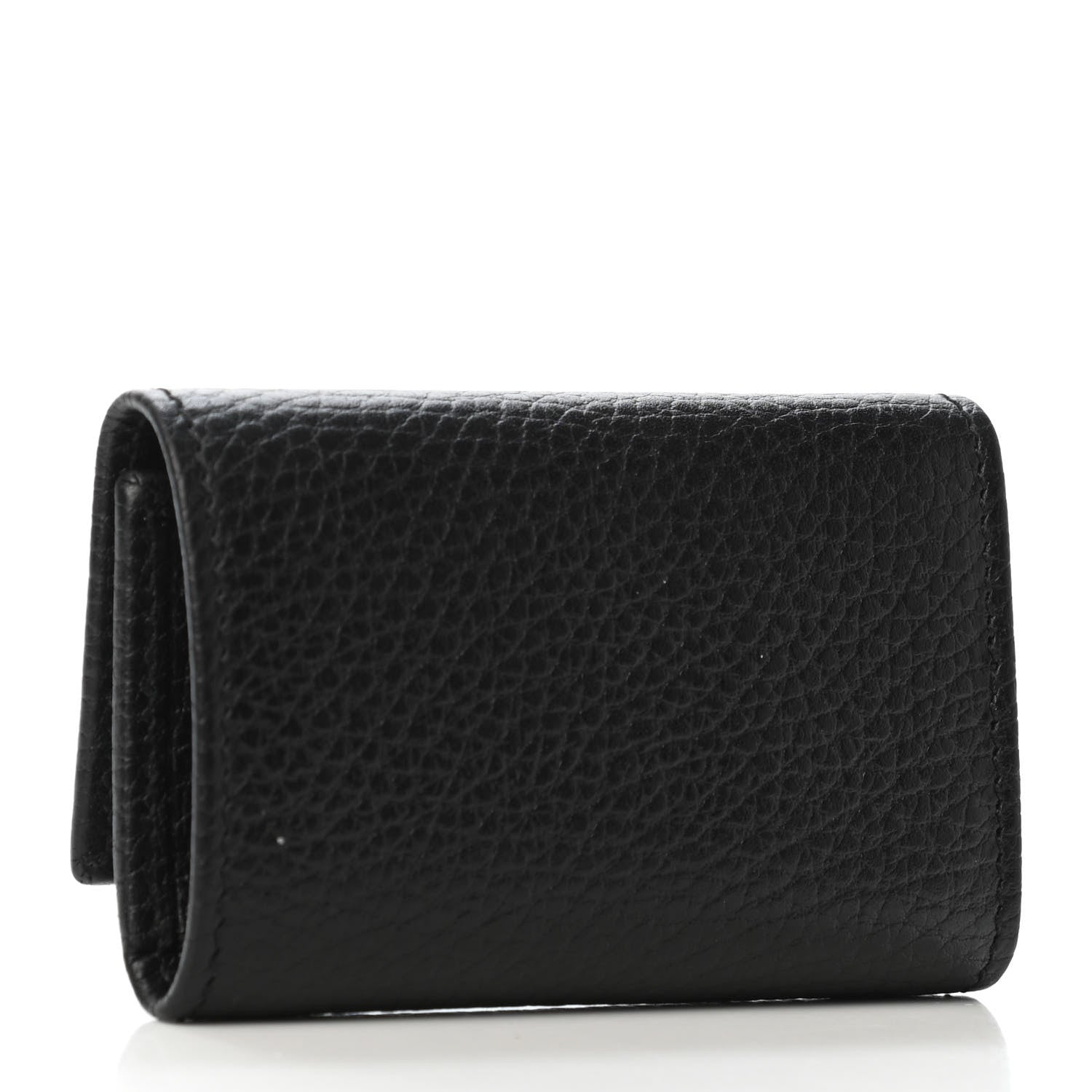 Gucci Pebbled Calfskin GG Marmont 6 Key Holder Black 2 of 4