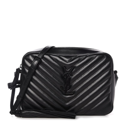 Saint Laurent Calfskin Matelasse Monogram Lou Camera Bag Black 1 of 11