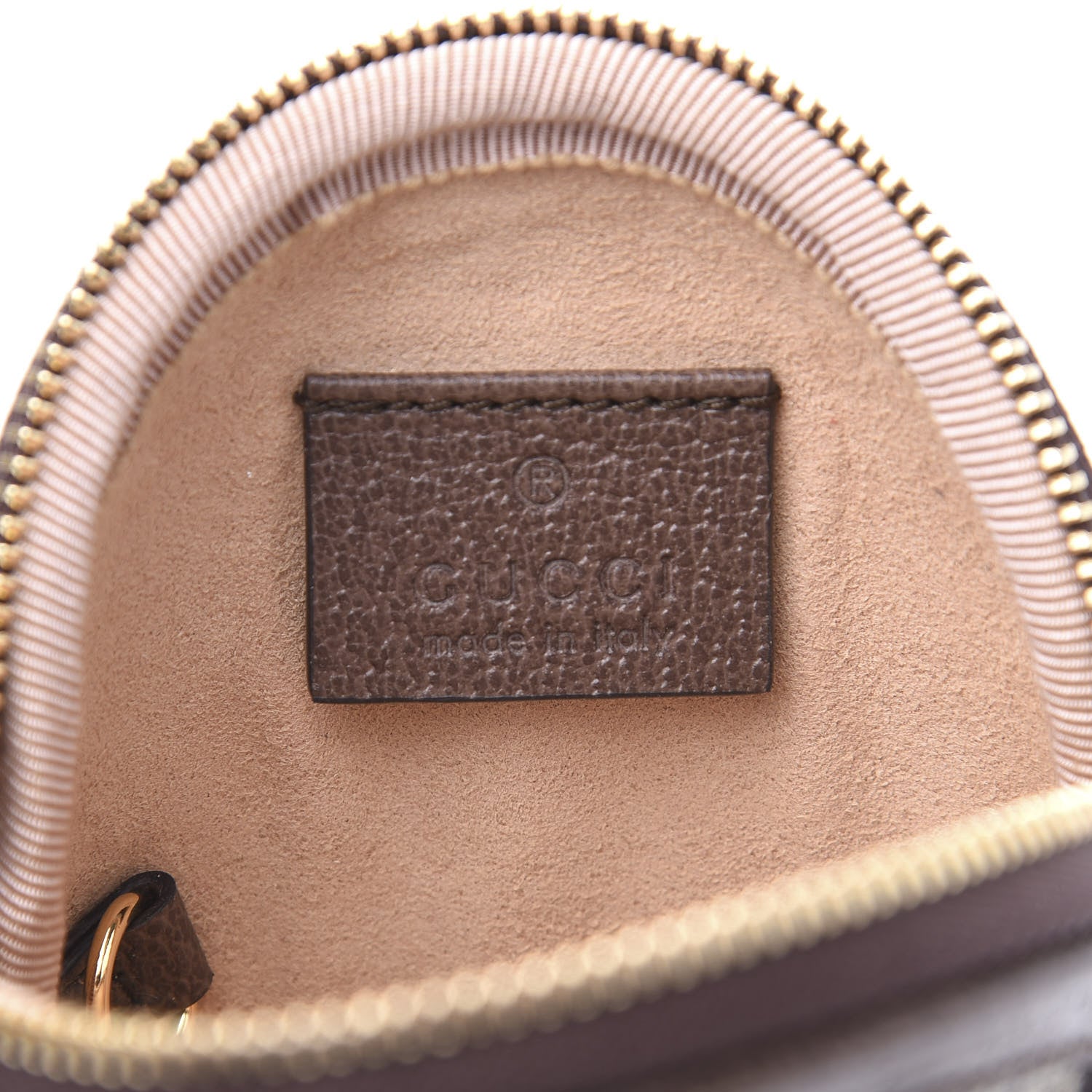 Gucci GG Supreme Monogram Web Ophidia Round Coin Purse Beige New Acero 6 of 7