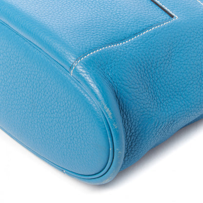 Hermes Taurillon Clemence Sac Good News PM Blue Jean 4 of 8