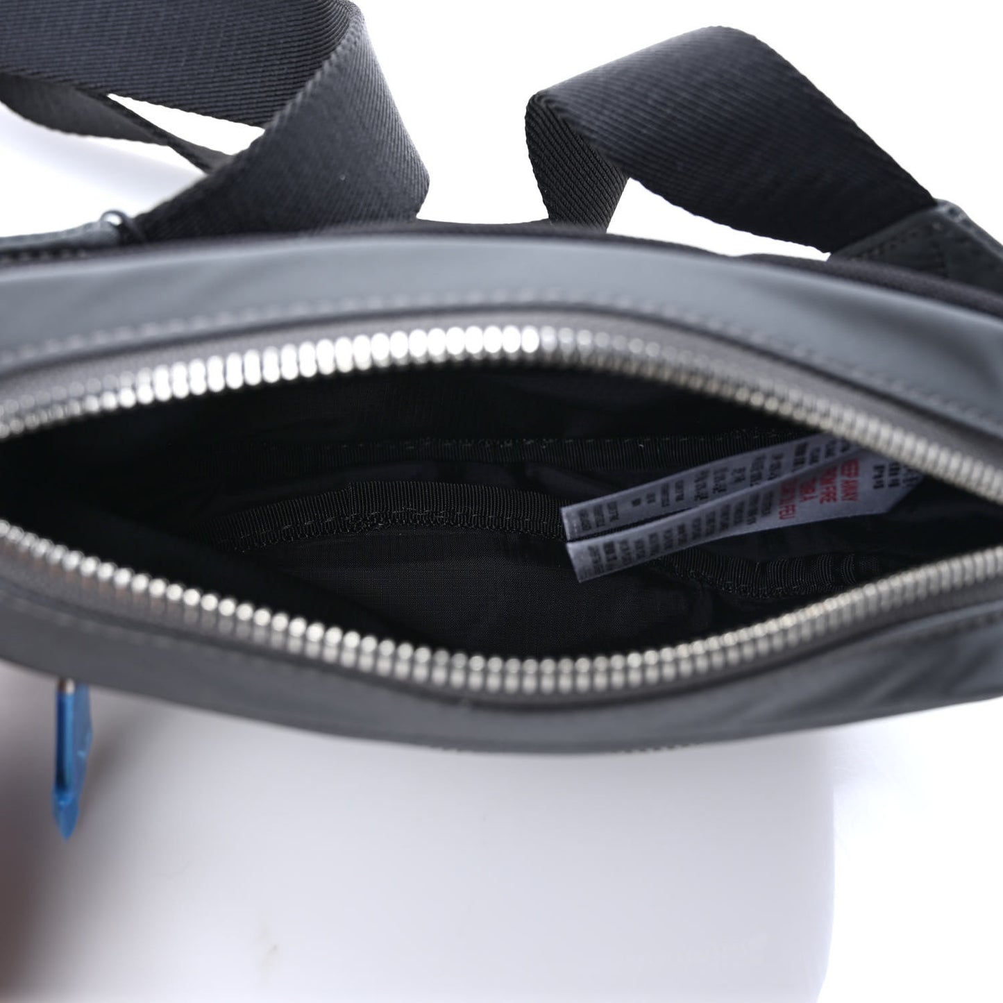 Econyl Logo Print Small Cannon Bum Bag Charcoal Grey