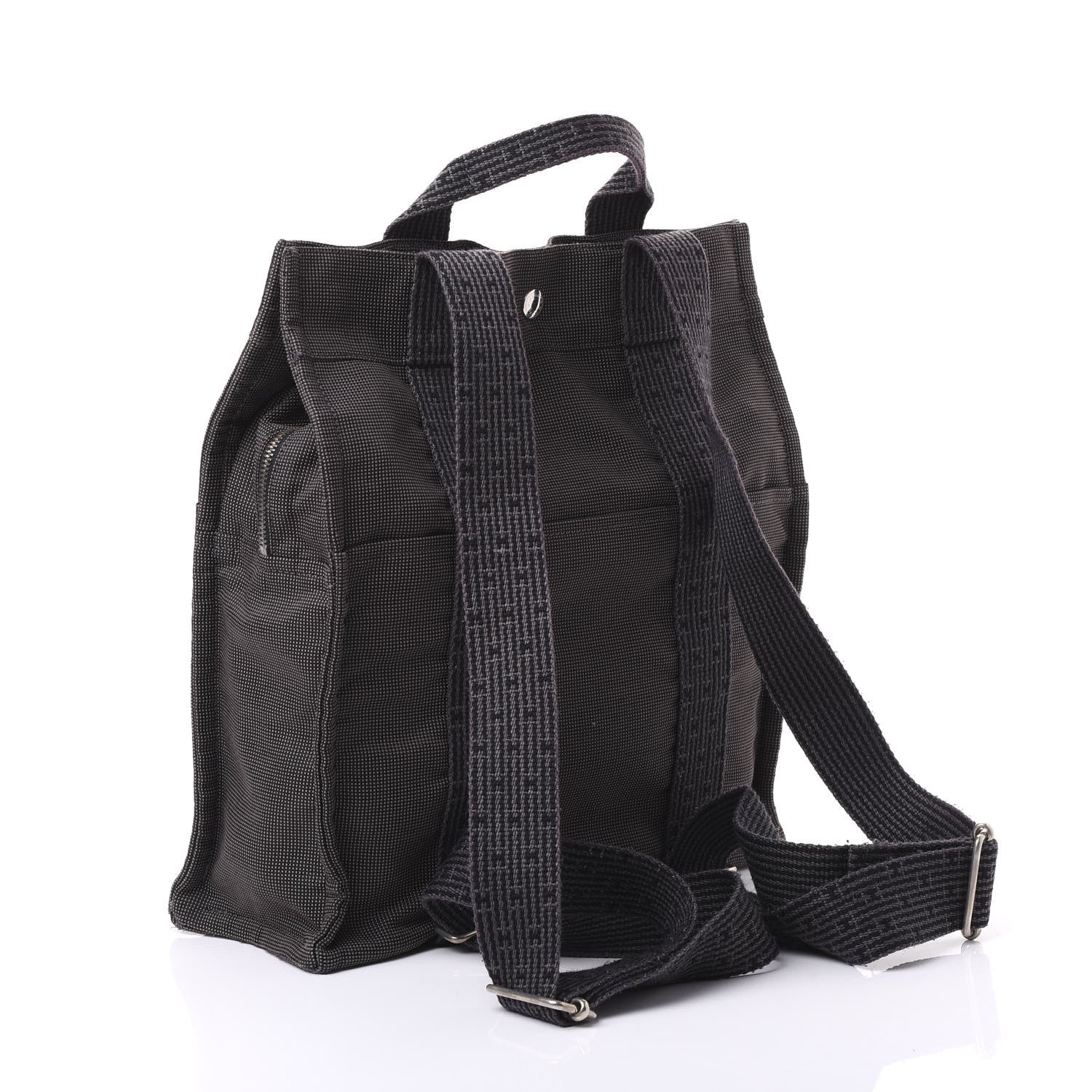 Hermes Canvas Herline Backpack Grey 2 of 8