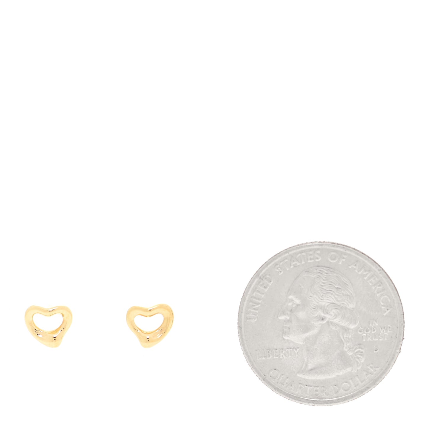 18K Yellow Gold 7mm Elsa Peretti Open Heart Earrings