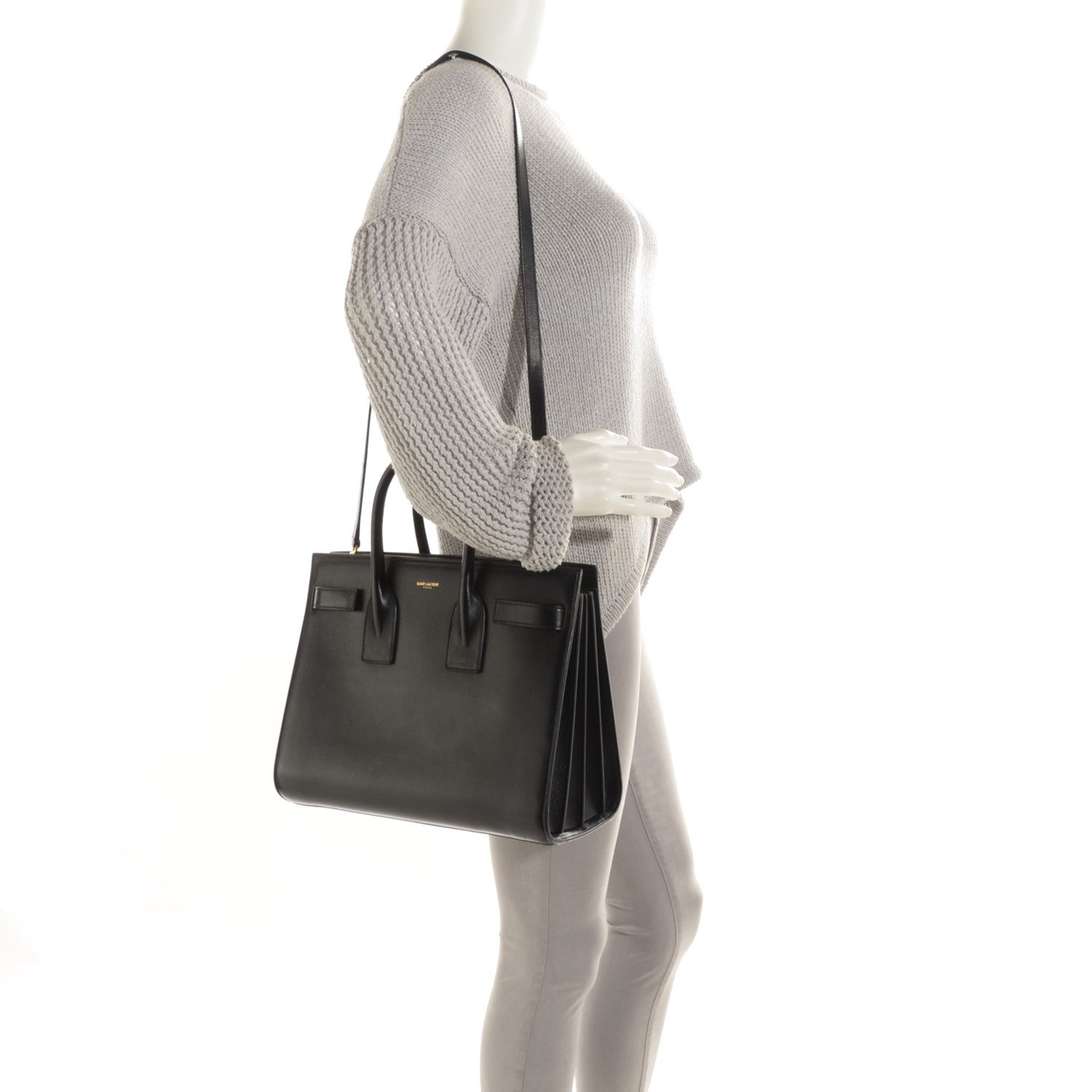 Saint Laurent Calfskin Small Sac De Jour Black 2 of 7