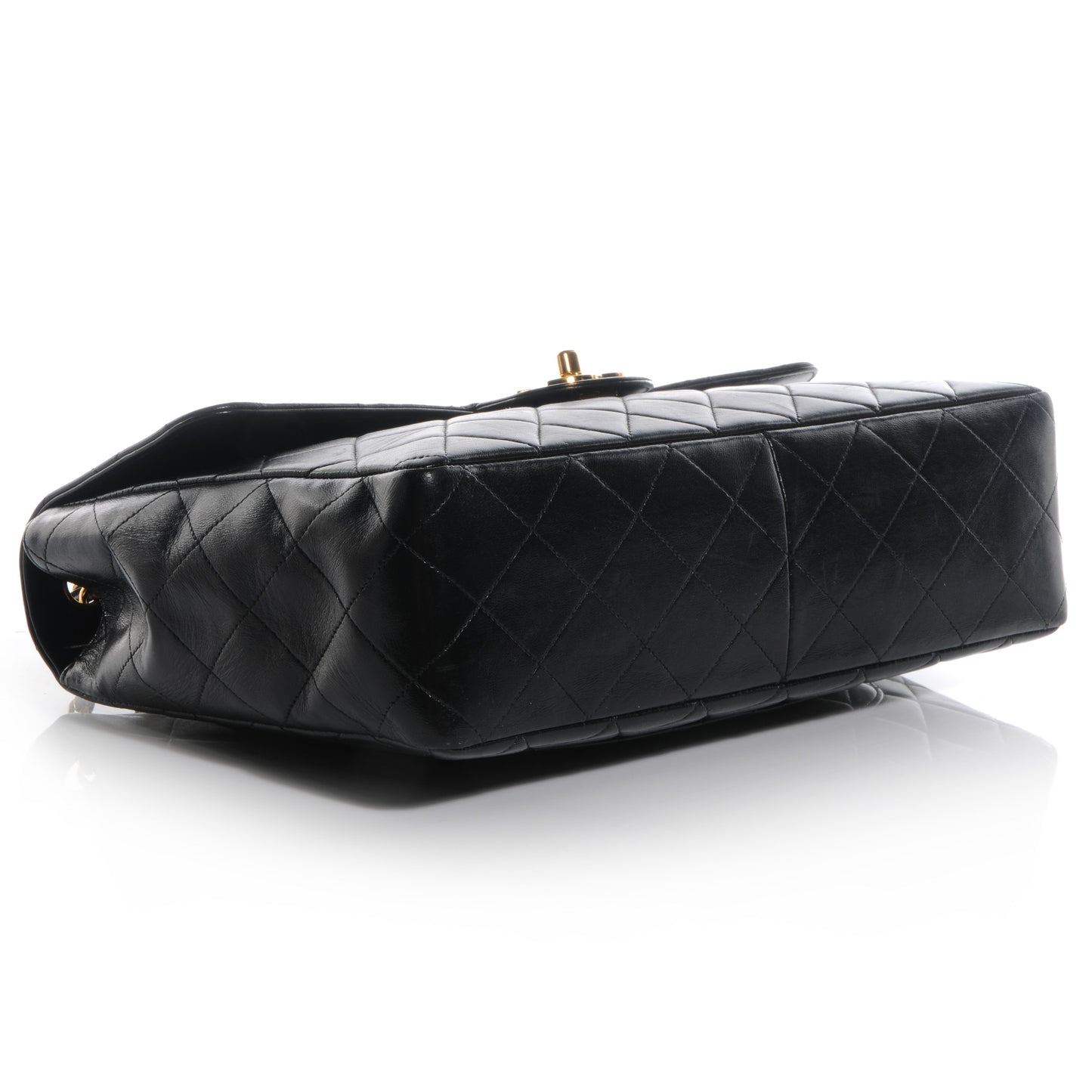 Lambskin Jumbo Single Flap Black
