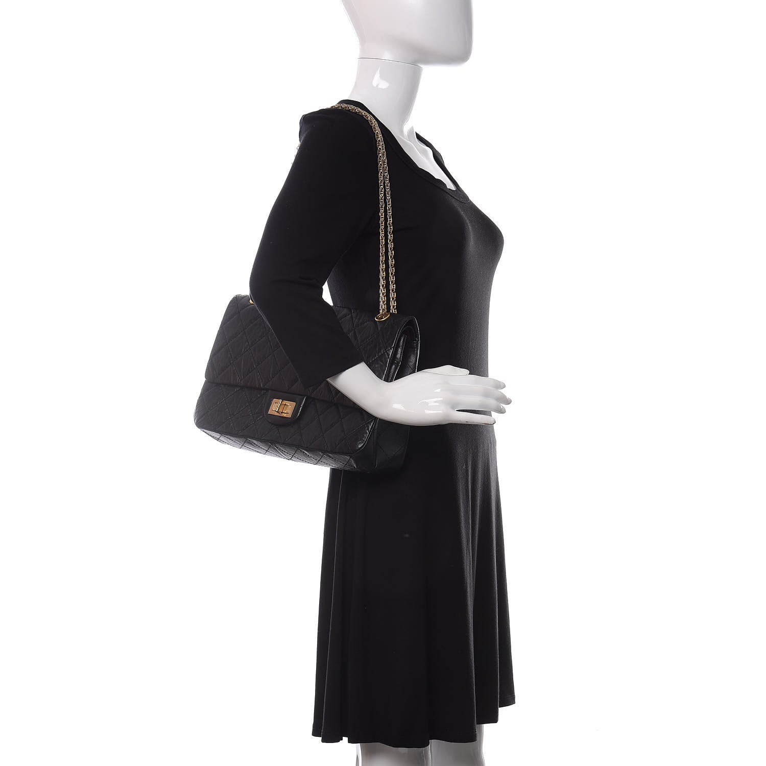 Chanel Aged Calfskin Quilted 2.55 Reissue 227 Flap Black 2 of 13
