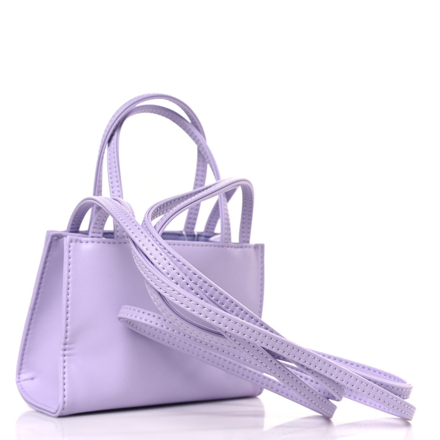 Vegan Leather Small Shopping Bag Lavender