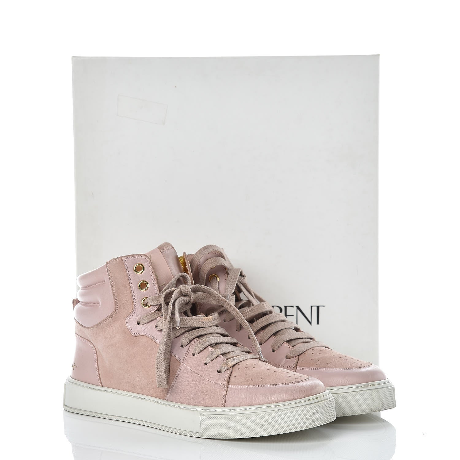 Saint Laurent Suede High Top Sneakers 39.5 Pink 16 of 16