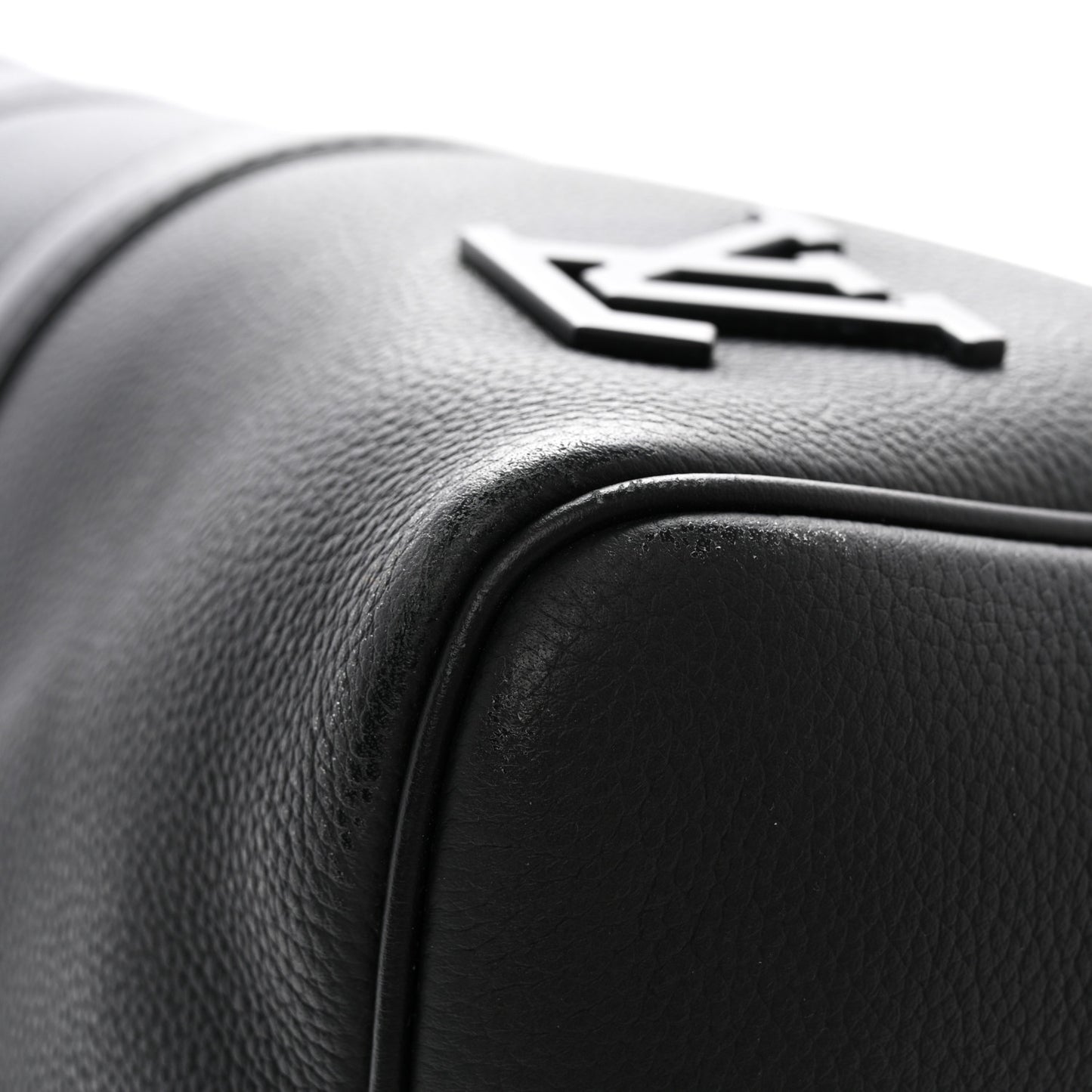 Grained Calfskin Aerogram Keepall Bandouliere 40 Black