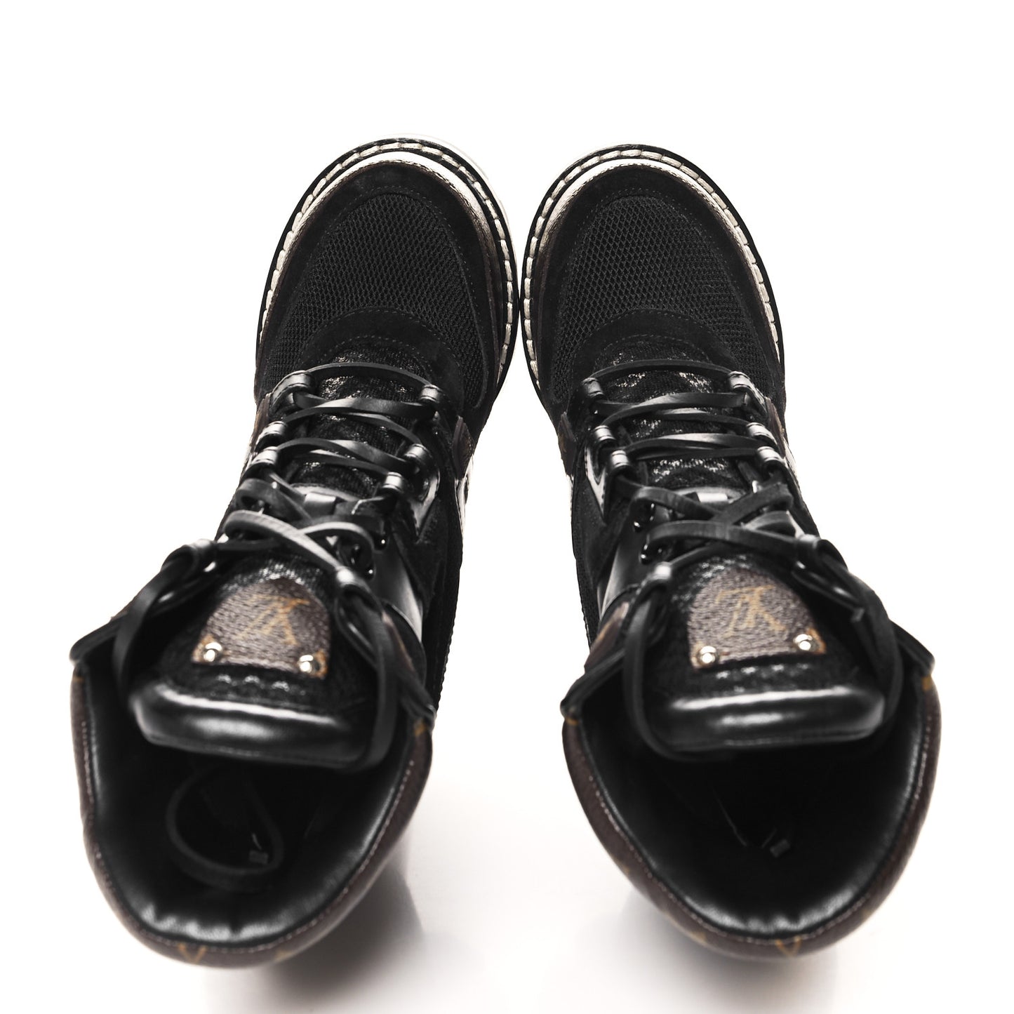 Suede Calfskin Monogram Star Trail Ankle Boots 37 Black