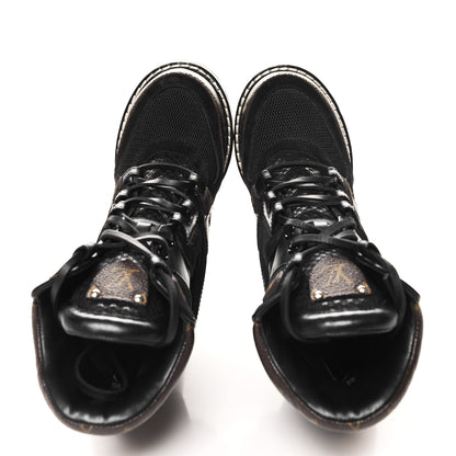 Louis Vuitton Suede Calfskin Monogram Star Trail Ankle Boots 37 Black 2 of 8