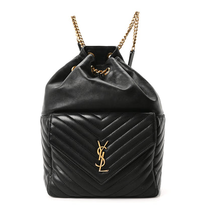 Saint Laurent Lambskin Matelasse Monogram Joe Backpack Black 1 of 10