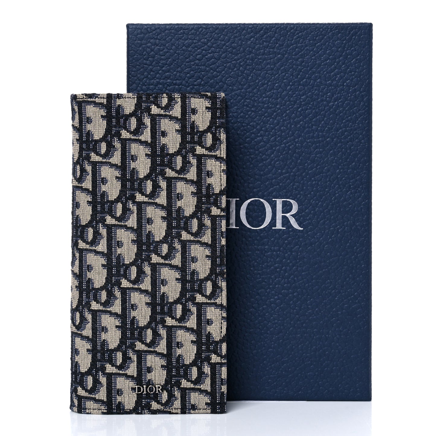 Oblique Vertical Wallet Beige Black