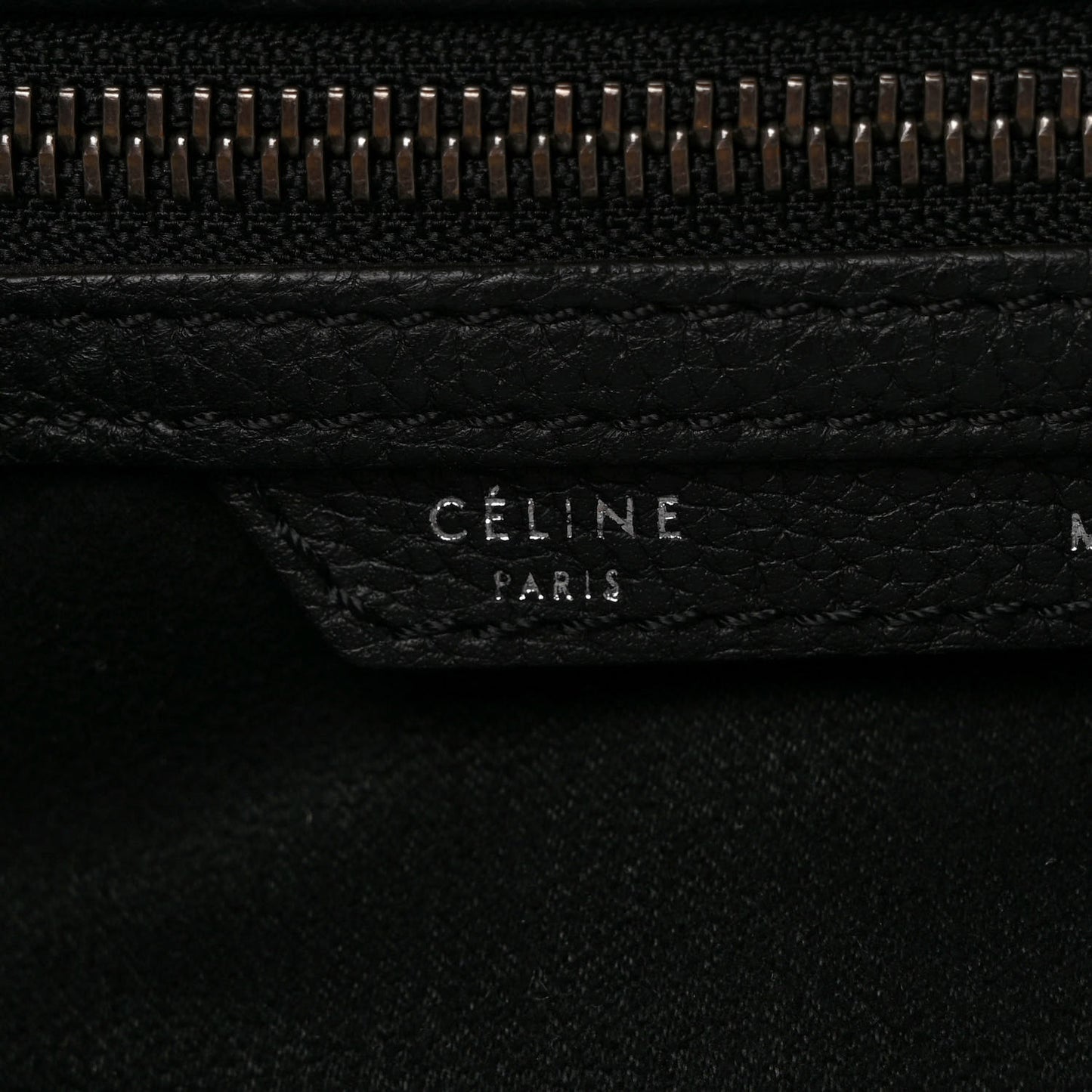 Drummed Calfskin Mini Luggage Black
