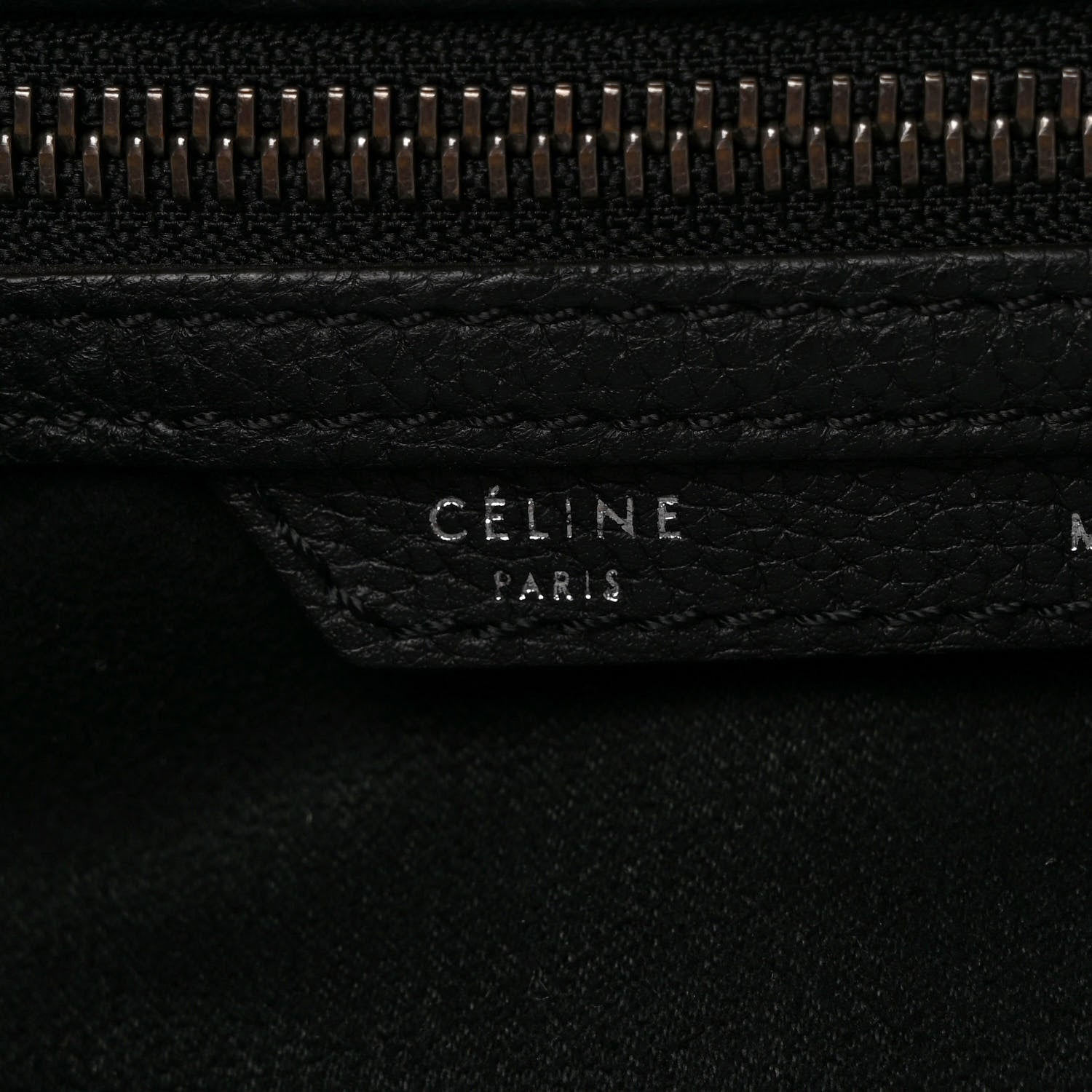 Celine Drummed Calfskin Mini Luggage Black 6 of 12