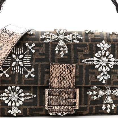 Fendi Re-Edition Elaphe Fabric Jacquard FF 1974 Embroidered Baguette Multicolor 7 of 9