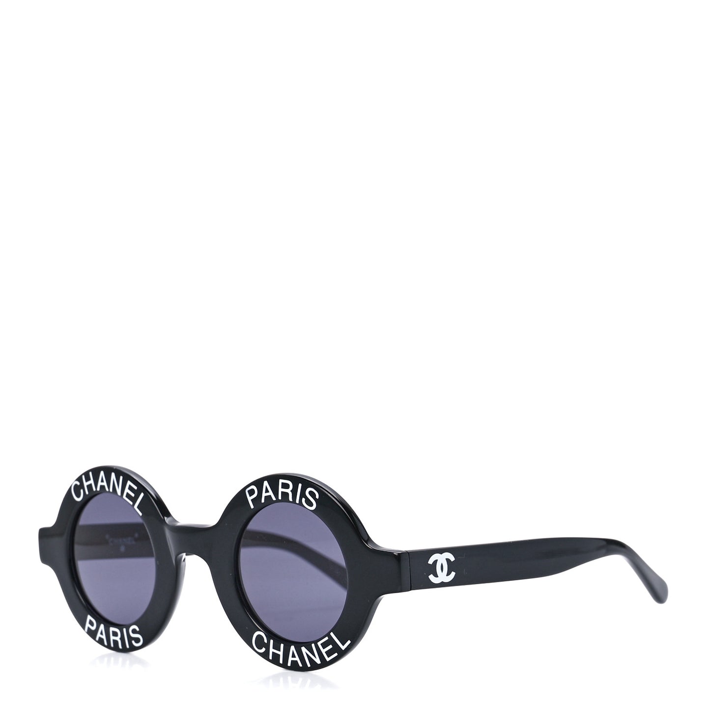 Round 01945 94305 Sunglasses Black White