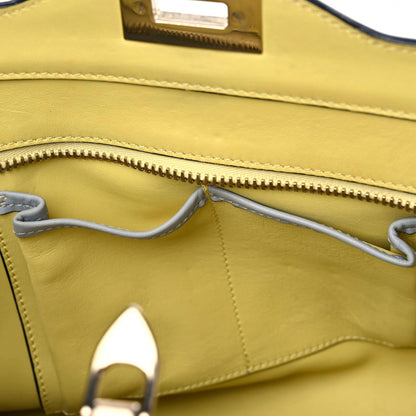 Valentino Garavani Vitello Watercolor Rockstud Double Handle Tote Rose Green Yellow Sky 10 of 21