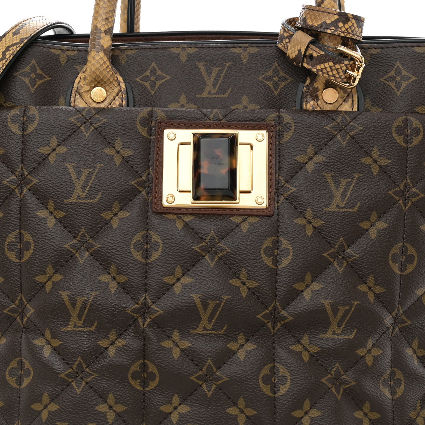 Monogram Python Ostrich Etoile Exotique GM Miel