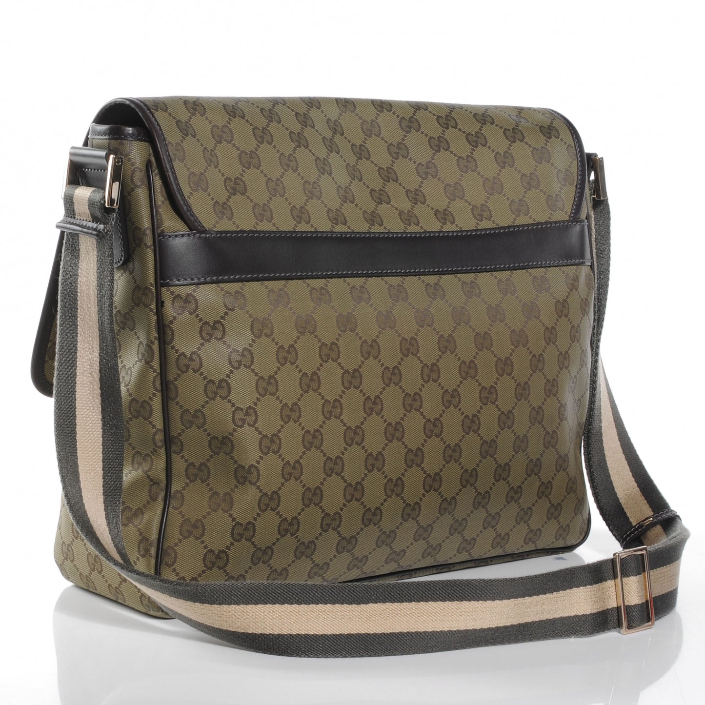 Monogram Medium Flap Messenger Bag Beige