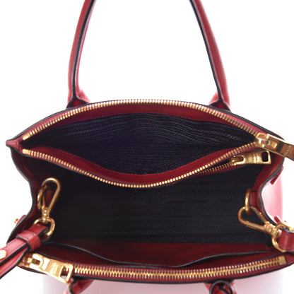 Prada Saffiano City Calfskin Small Esplanade Tote Rosso 9 of 19