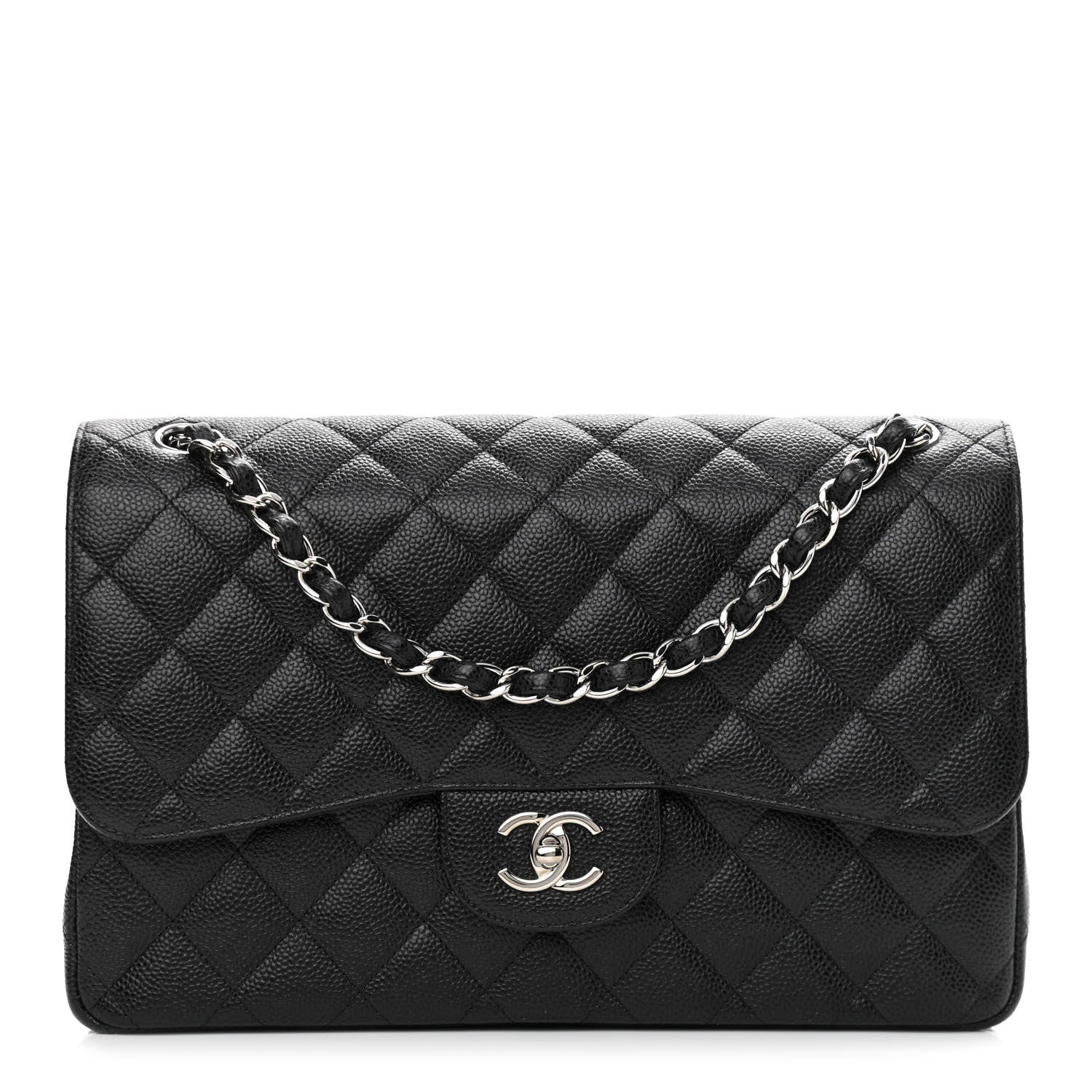 Chanel Caviar Quilted Jumbo Double Flap Black 1 of 11