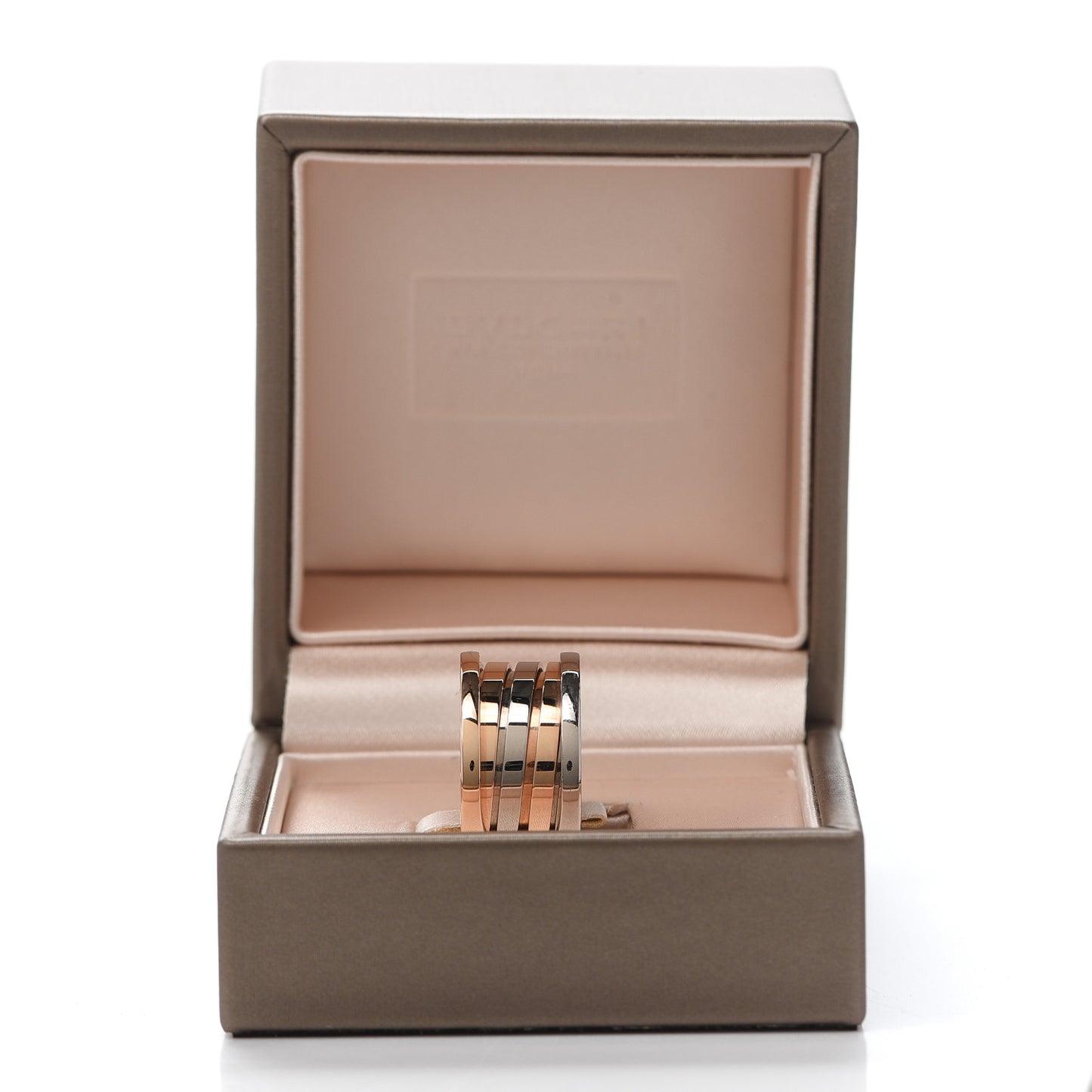18K Pink White Gold B.Zero1 4 Band Ring 54 7
