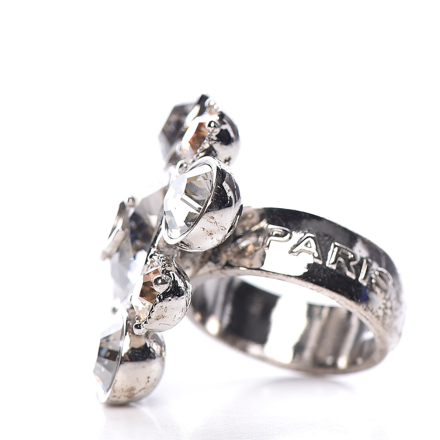 Crystal CC Ring 6.5 Silver