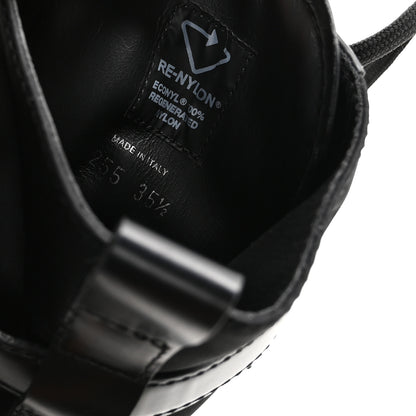 Prada Spazzolato Rois Re-Nylon Metal Triangle Logo Monolith Pouch Pocket 55mm Boots 35.5 Black 8 of 9