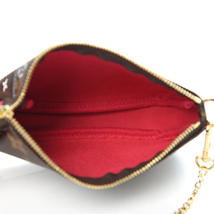 Louis Vuitton Monogram 2019 Christmas Animation Mini Courchevel Pochette Accessories Fuchsia 5 of 8