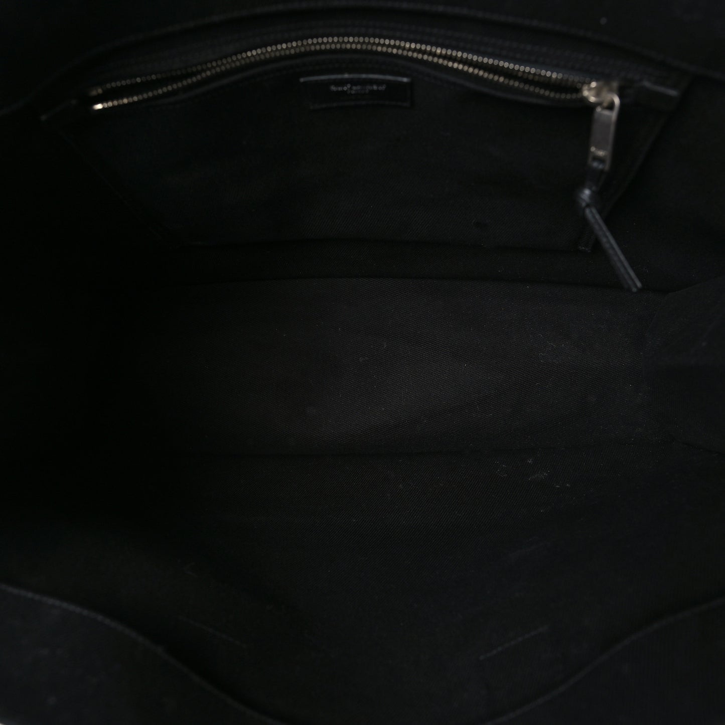 Linen Calfskin Rive Gauche Tote Black