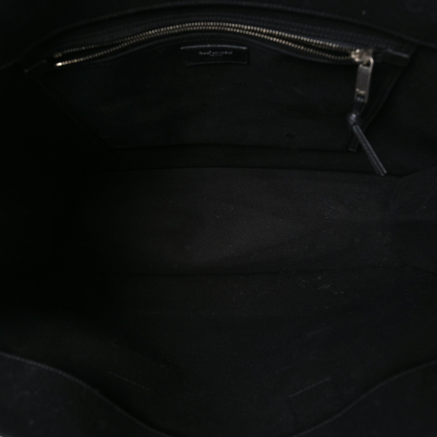 Saint Laurent Linen Calfskin Rive Gauche Tote Black 5 of 8