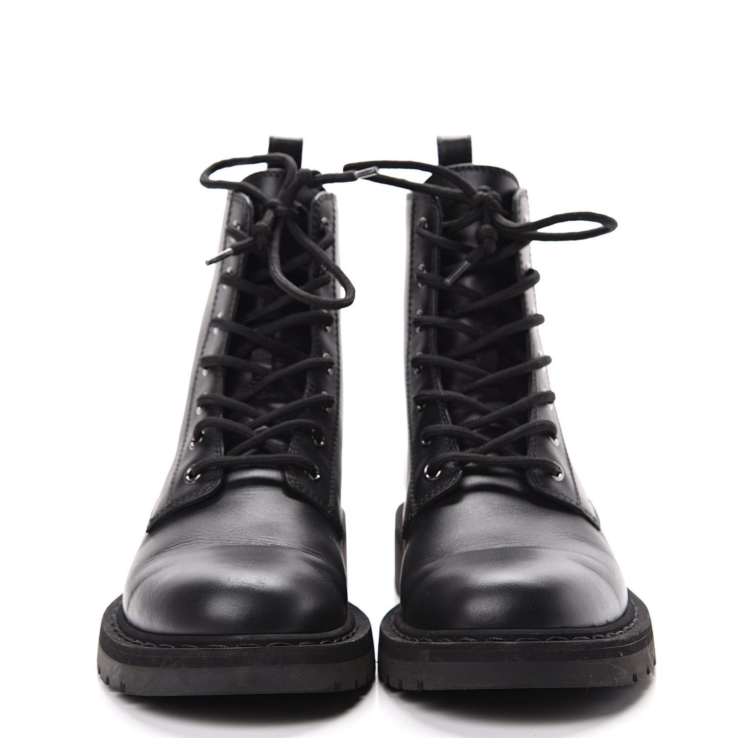 Calfskin VLTN 20mm Combat Boots 39.5 Black White
