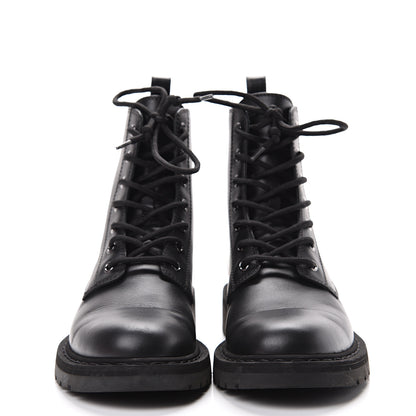 Valentino Garavani Calfskin VLTN 20mm Combat Boots 39.5 Black White 2 of 9