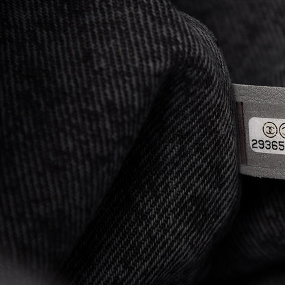 Chanel Denim Quilted Denimpression XXL Flap Grey Black 9 of 10